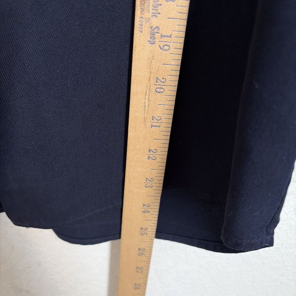 Ralph Lauren Womens L Navy Crest Button Up Blouse Old Money Quiet Luxury Preppy - Picture 5 of 7